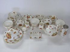 Part tea set and other items by Hammersley retailed by Thomas Goode & Co,all decorated with a