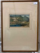 Claude Rowbotham (British,1864-1949), Clovelly, from the harbour, etching with aquatint, signed in