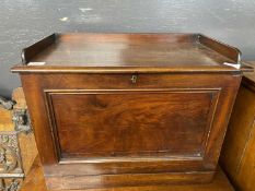 Late 19th Century mahogany Clerks cabinet with drop down front opening to a interior with small