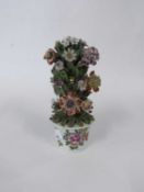 Bow porcelain vase of flowers, circa 1765, 20cm high