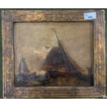 Continental School, circa 19th century, marine / saiboat scene, possibly depicting ships within