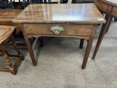 Small Georgian mahogany side table with single drawer, 75cm wide