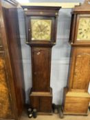 J.Kendall, Walsall - 18th Century long case clock with square brass and silvered dial to an eight