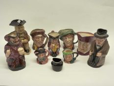 Quantity of Royal Doulton toby jugs and character jugs including Arry and Arriet and The Cardinal,