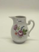 18th Century continental porcelain jug decorated with floral sprays in Meissen style, pseudo Meissen