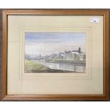 David Walsby (British, contemporary), "The Quay, Lancaster", watercolour, signed, 7x10.5ins,