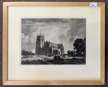 Leonard Russell Squirrell RWS RI RE (British,1901-1979), 'Terrington St. Clement', mezzotint, signed