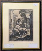 Charles Frederick Tunnicliffe RA (British,1901-1979), Moving the pig, circa 1921, etching,
