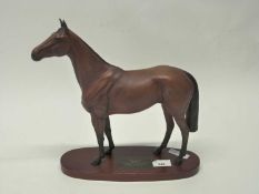 A Beswick Connoisseur model of Red Rum on oval wooden base, 32cm high