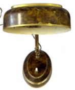 A 1930's articulated faux tortoiseshell lacquered brass lamp