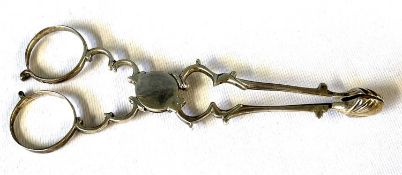 A pair of 18th Century hallmarked silver sugar nips