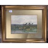 William Beattie Brown RSA (Scottish,1831-1909), pastoral landscape, watercolour, signed, framed