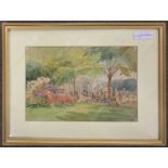 British School, circa 20th century, 'Rotten Row, Hyde Park, London', unsigned, 7x10ins, framed and