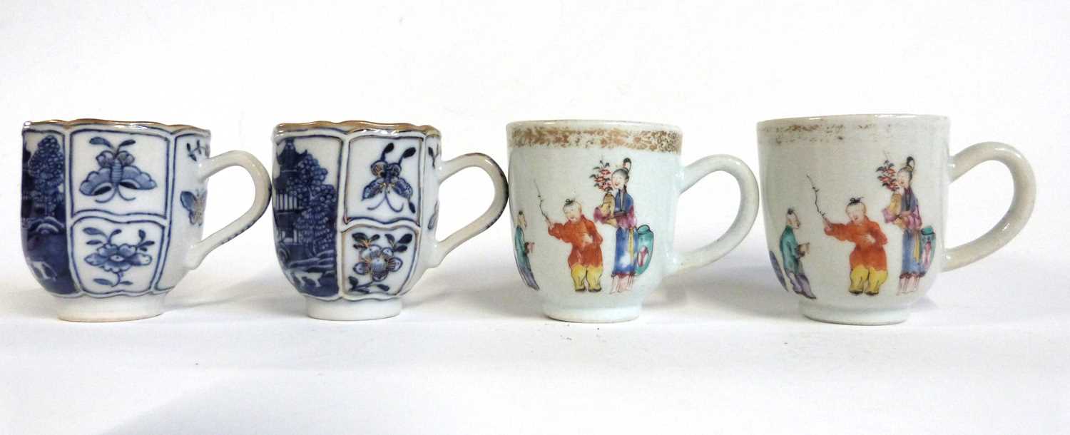 Group of Chinese porcelain tea wares including a late 18th Century Chinese porcelain Famille Rose - Image 2 of 13