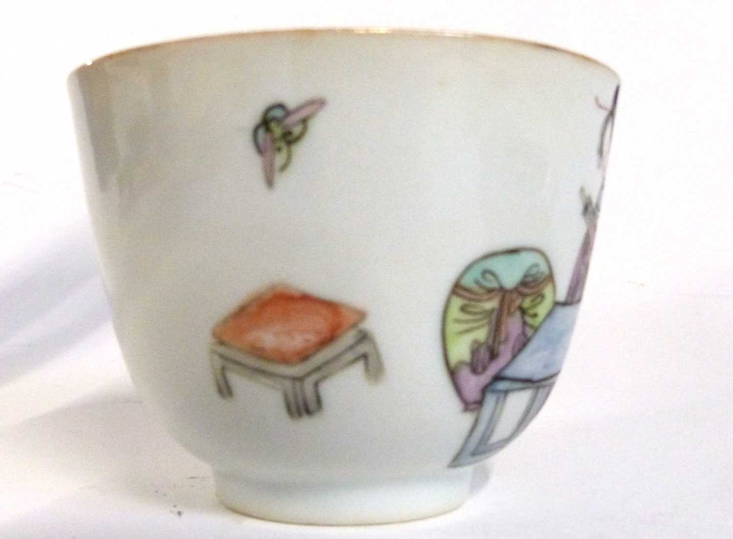 19th Century Chinese beaker with polychrome decoration together with a 18th Century Chinese - Image 5 of 12