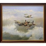 Frederick T. Searle (Brtitish, 20th century), Battle of Britain Memorial Flight 1990/91, oil on