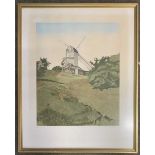 Aisla Kennedy (British), 'Drinkstone Mill', limited edtion aquatint, numbered 20/160 and signed in