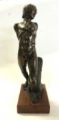 A resin model of a man chained to a post, by Neil Godfrey, The Woldingham Collection, The Rectory,