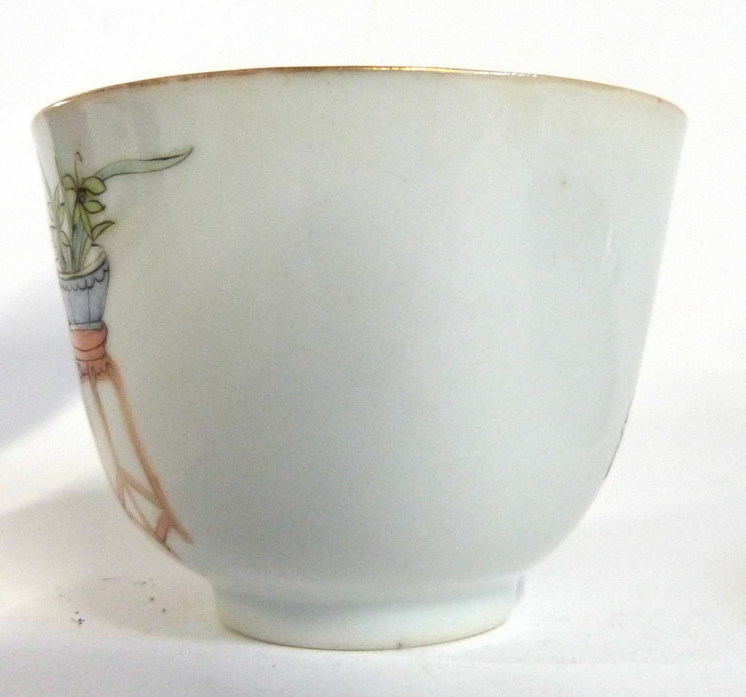 19th Century Chinese beaker with polychrome decoration together with a 18th Century Chinese - Image 4 of 12