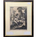 Charles Frederick Tunnicliffe RA (British,1901-1979), Moving the pig, circa 1921, etching,