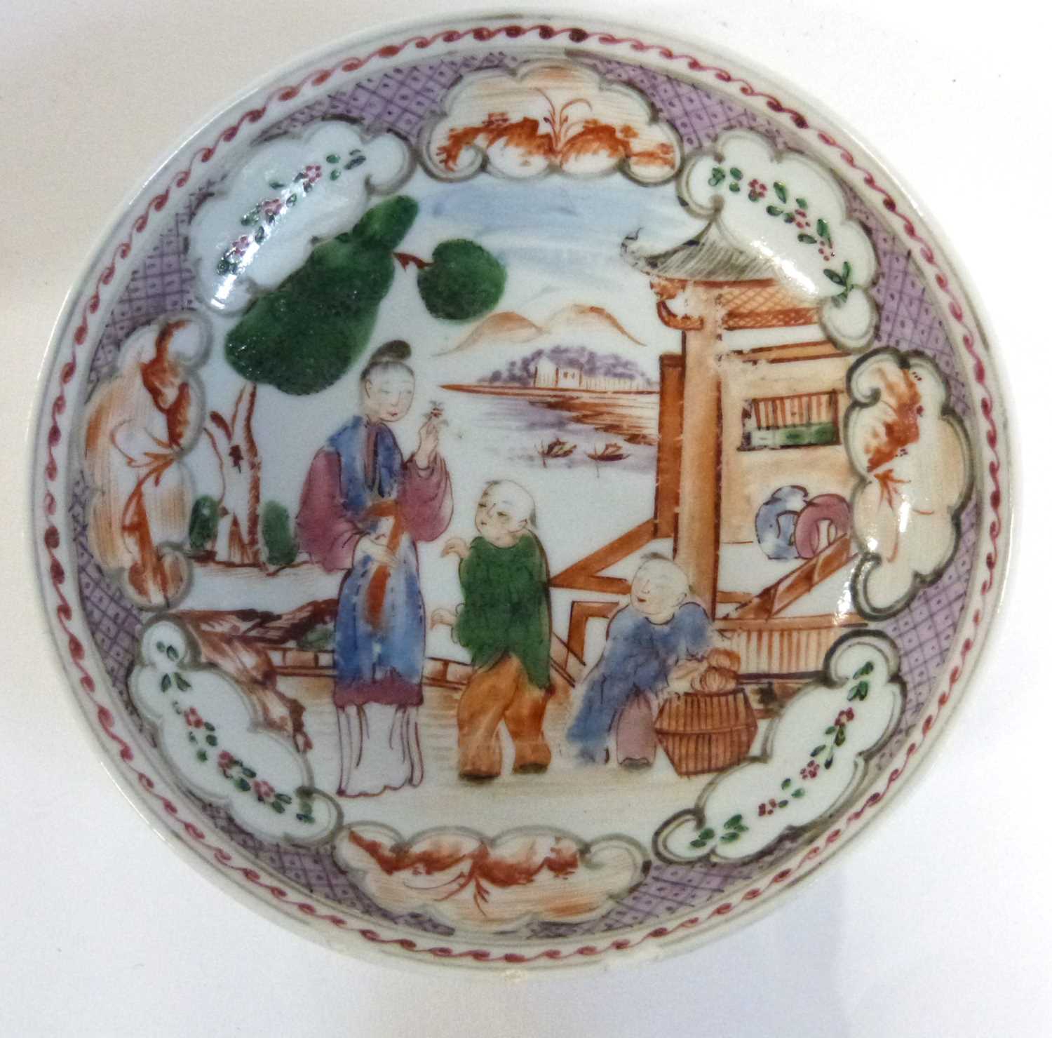 19th Century Chinese beaker with polychrome decoration together with a 18th Century Chinese - Image 7 of 12