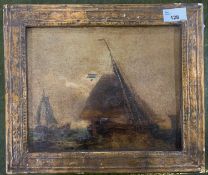 Continental School, circa 19th century, marine / saiboat scene, possibly depicting ships within