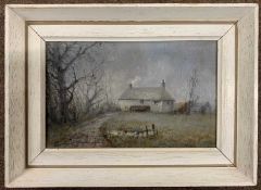 Attributed to Alfred W. Saunders (British, 20th century), 'Lavender Morning', oil on board, signed