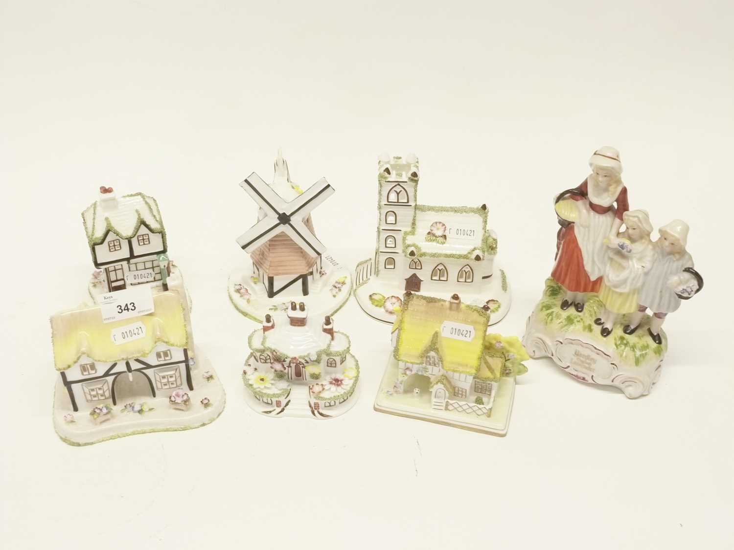 Group of cottages by Coalport including village Church, The Masters House etc together with a