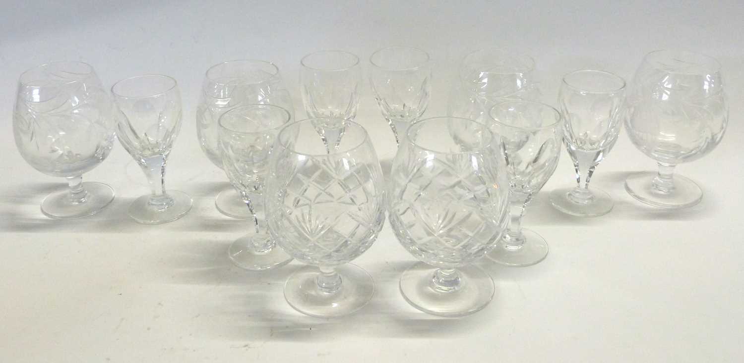 Group of Royal Brierly glass wares including six brandy glasses and six sherry glasses - Image 4 of 5