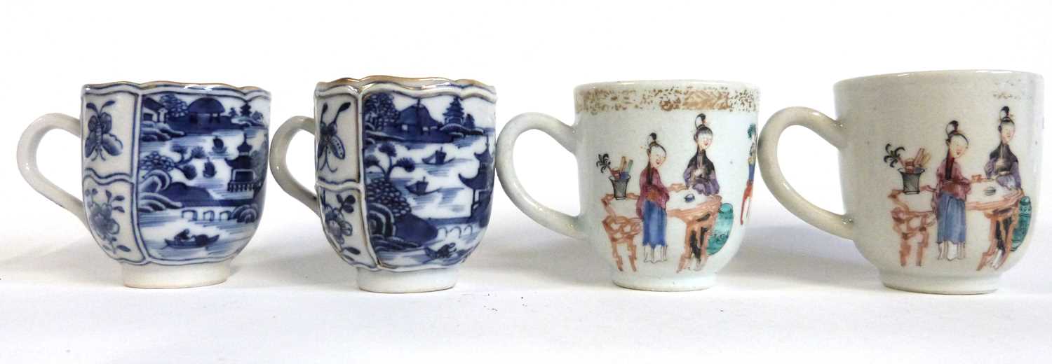 Group of Chinese porcelain tea wares including a late 18th Century Chinese porcelain Famille Rose - Image 4 of 13