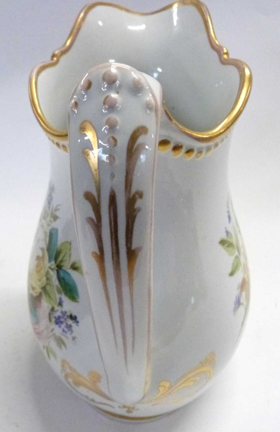 Devon Masonic interest - A large Bridgwood floral decorated jug - Marked to front Samuel Albert - Image 5 of 6