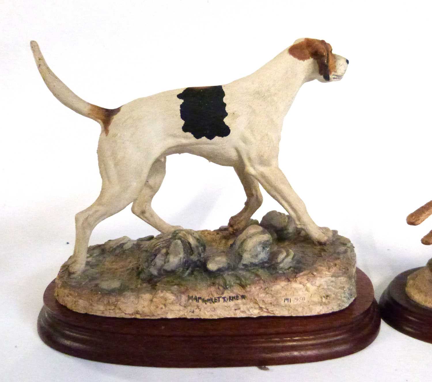 A Border Fine Arts model of running hares together with a Border Fine Arts foxhound, both figures - Image 4 of 5