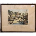 J. Lewis Stant RBA RSA (British, exhibited 1931-1939), "Moelfre, Anglesey", etching, signed and