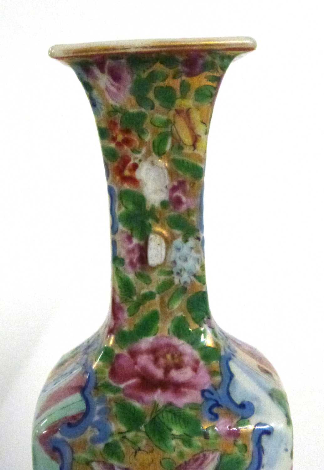 A 19th Century Cantonese porcelain vase of quatrelobe form decorated with Chinese figures (one - Image 3 of 8