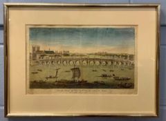 Balthazar Frederic Leizelt (German,1755-1812) "Vue du Pont de Westminster du Cote du Nord de