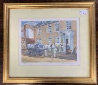 Mary Gundry (British, 20th century), Crown Hotel Southwold, limited edition lithograph, signed and