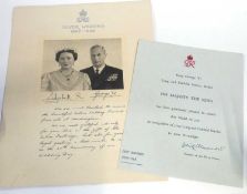 A folder containing a quantity of letters from members of the Royal Family including the late