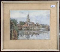 William Roger Benner (British,1884-1964), Godmanchester or Huntingdon Church, pencil and