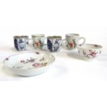 Group of Chinese porcelain tea wares including a late 18th Century Chinese porcelain Famille Rose