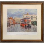 David Rowlands (British, 20th century), 'Bristol at The Hotel, Norwich', limited edition lithograph,