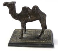 A lead model of a camel advertising for Charles Cammell & Co, steel castings Cyclops Works,