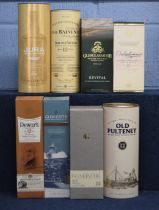 Eight bottles of whisky to include Glen Keith, Dewars, Old Pultney, Glenglassaugh, Balvenie,