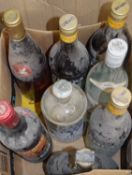 Mixed lot: to include Campari, Dry Cane Light Rum, Dubonnet and others, (8)