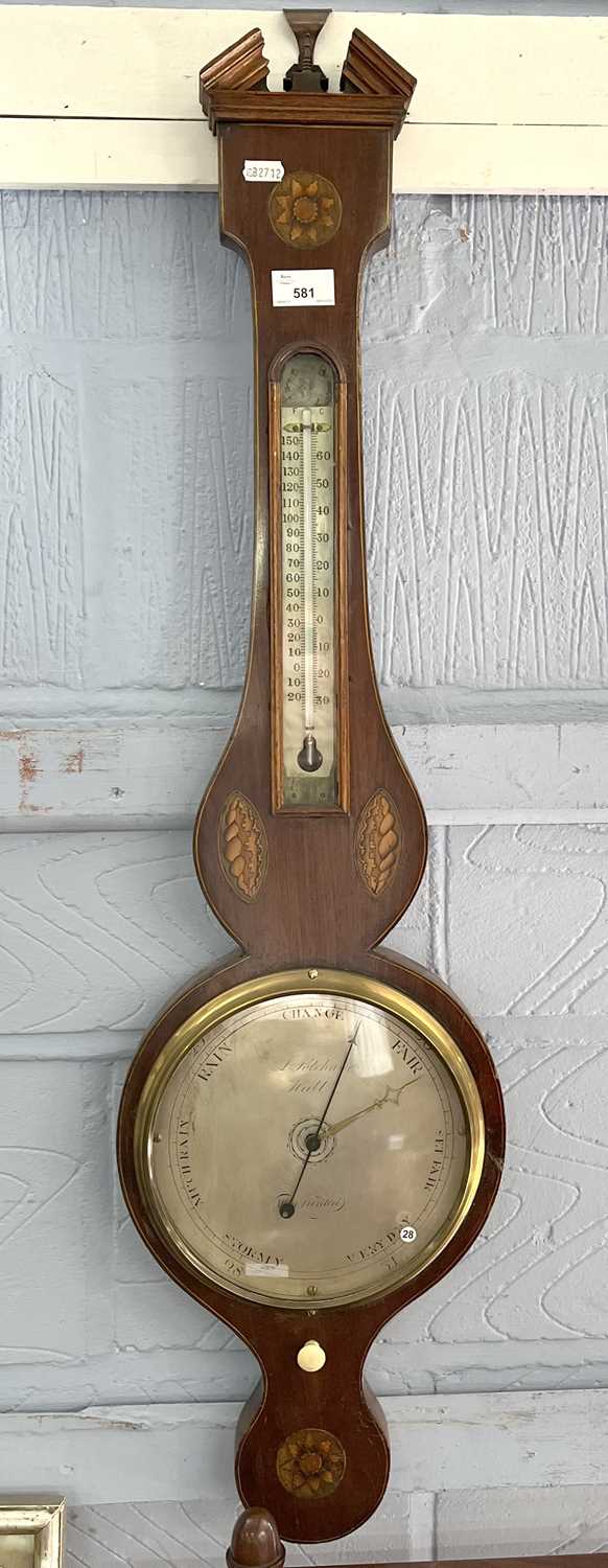 L Solcha & Co, Hull - A Georgian mahogany cased barometer of typical form