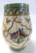 A Charlotte Rhead vase for Crown Ducal with tubelined floral design