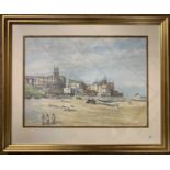 F.W. Porter (British, contemporary), Cromer from the east, watercolour and ink, signed, 28x38cm,