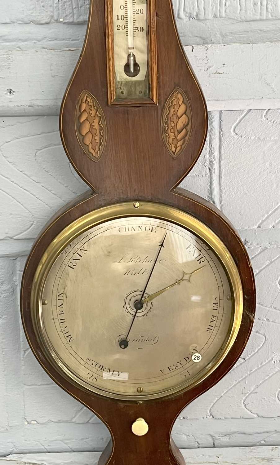 L Solcha & Co, Hull - A Georgian mahogany cased barometer of typical form - Image 2 of 3