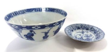 Chinese Porcelain Bowl and Small Dish 18/19th century