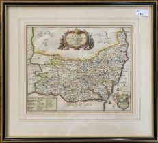 Richard Blome, 'A Map of the County of Suffolk with its Hundreds', dedicated to Thomas Tymperley,