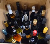 A quantity of mixed red and white wines and liqueurs, (24)